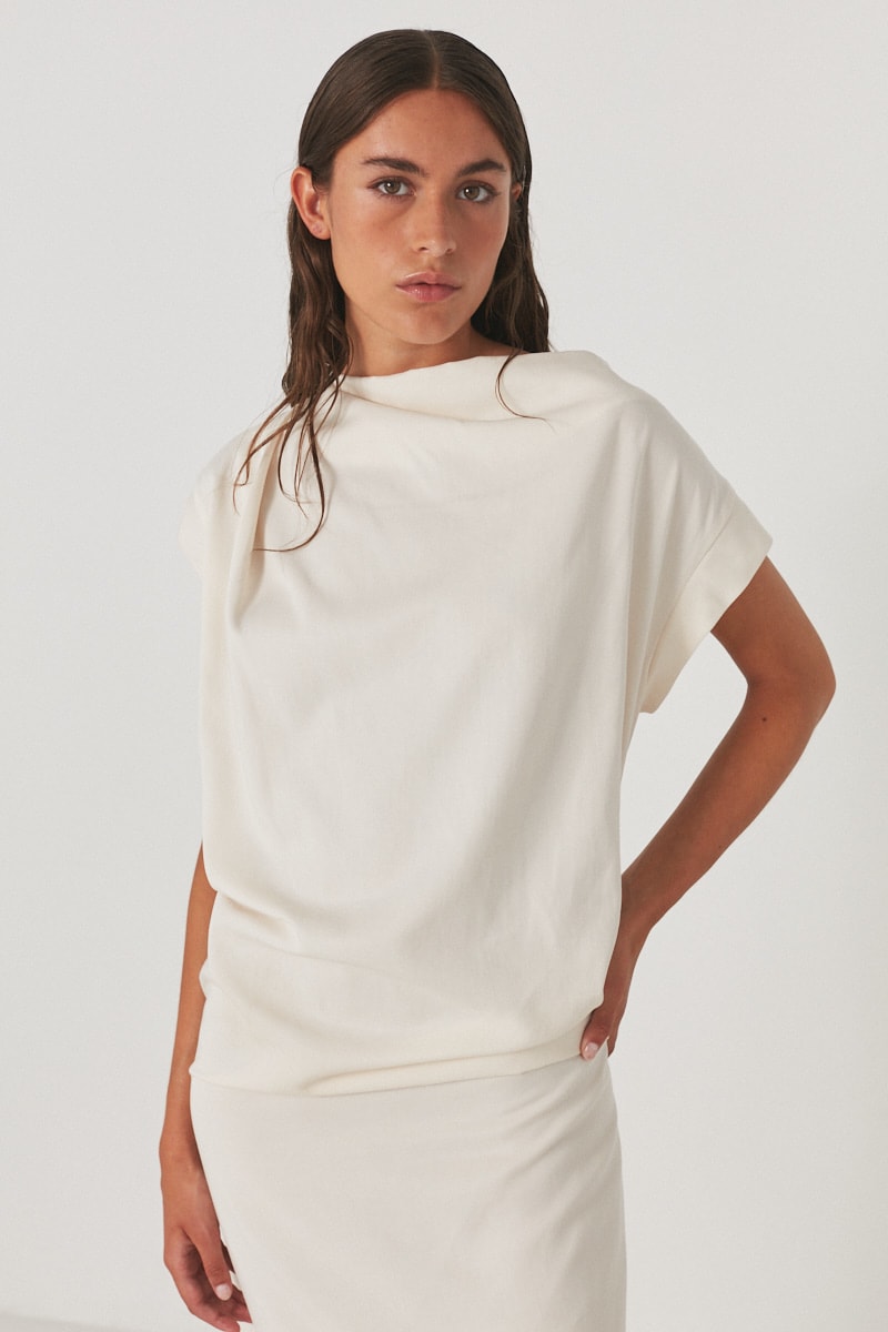 Orana - Aviator draped dress I Ivory    4 - Rabens Saloner - DK