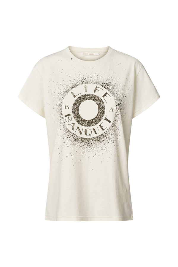 Ambla - Banquet t shirt I Chalk Chalk XS  1 - Rabens Saloner - DK