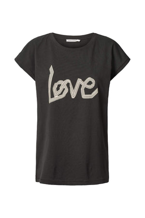 Anira - Ribbon love t-shirt I Faded black