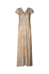Wilhelmina - Bamboo cap slv. dress I Sculpture combo