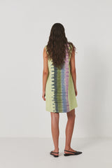 Lupita - Macaw Aline short dress I Lime combo 4 - Rabens Saloner - DK