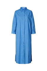 Joo - Poplin long kaftan I Blue Blue XS/S  4 - Rabens Saloner - DK