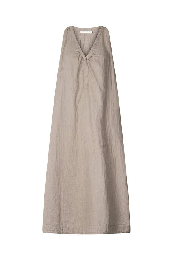 Lizza - Cotton double tank dress I Pearl grey Pearl grey XS 1 - Rabens Saloner - DK