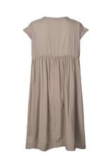 Lotti - Cotton short dress I Pearl grey 2 - Rabens Saloner - DK