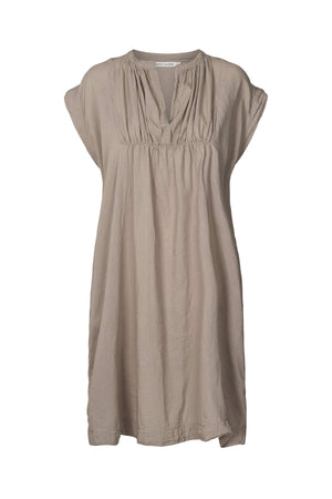 Lotti - Cotton short dress I Pearl grey Pearl grey XS  1 - Rabens Saloner - DK