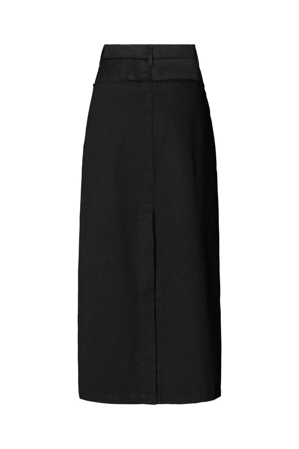 Rasmia - Duo canvas skirt I Black 2 - Rabens Saloner - DK