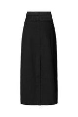 Rasmia - Duo canvas skirt I Black    2 - Rabens Saloner - DK