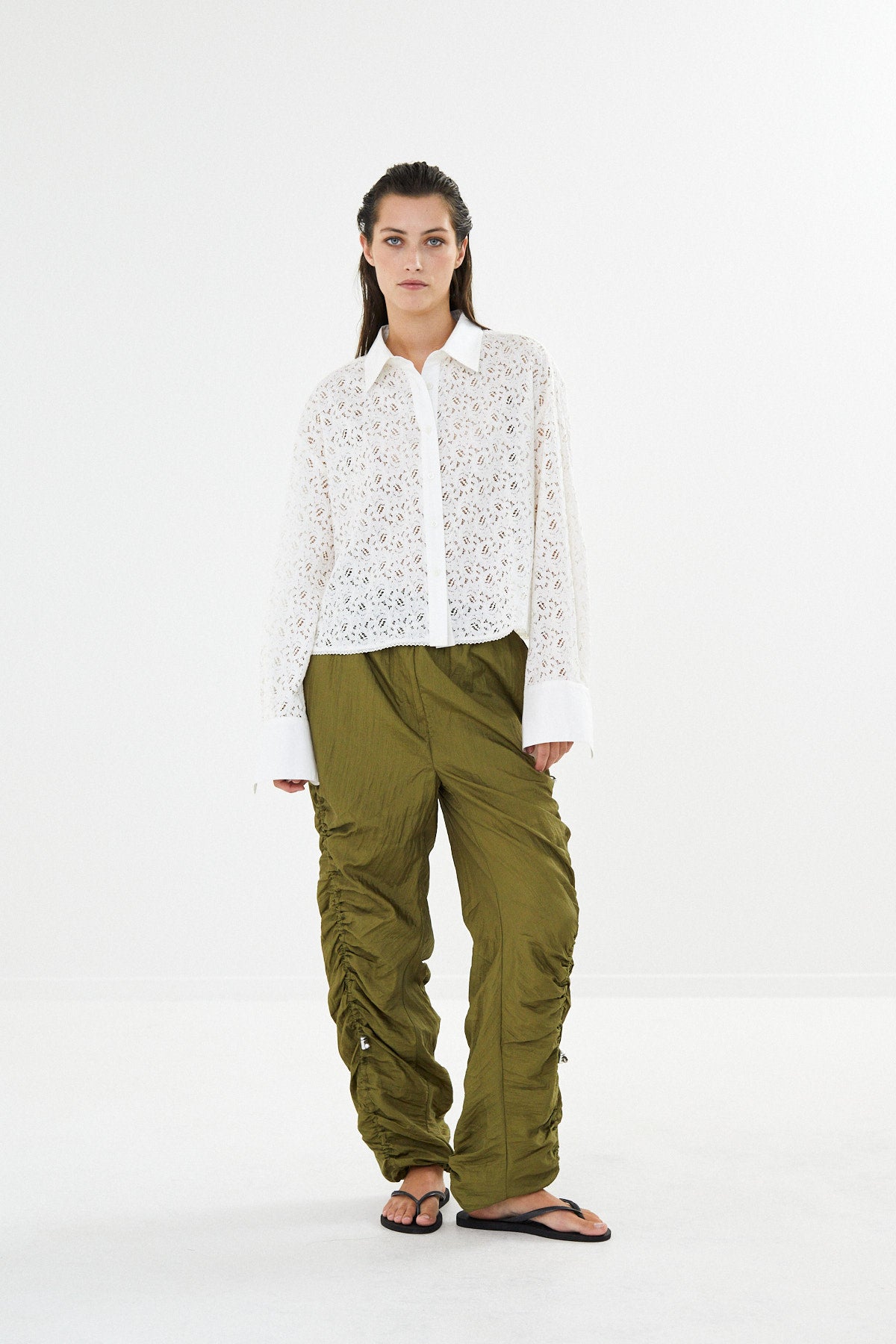 Seval - Lacey shirt I Chalk 1 - Rabens Saloner - DK