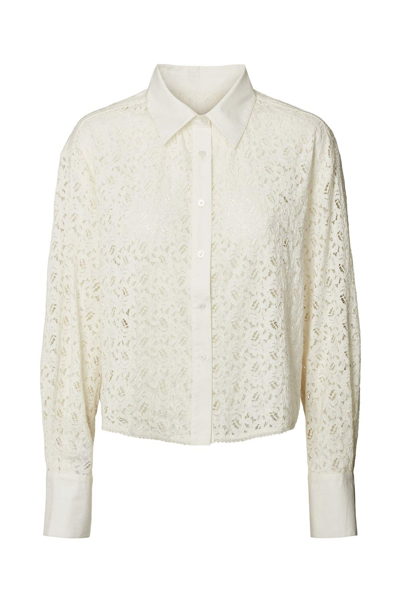 Seval - Lacey shirt I Chalk    2 - Rabens Saloner - DK