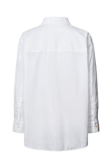 Lorna - Poplin bib front shirt I White    2 - Rabens Saloner - DK