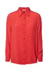 Rosali - Sandwashed men's shirt I Red Red XS 5 - Rabens Saloner - DK