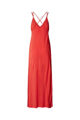 Madigan - Sandwashed strap dress I Red 2 - Rabens Saloner - DK