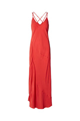 Madigan - Sandwashed strap dress I Red Red XS 1 - Rabens Saloner - DK