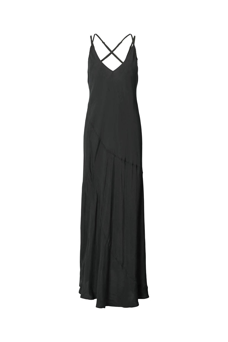 Madigan - Sandwashed strap dress I Black Black XS  1 - Rabens Saloner - DK