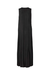 Chili - Sandwashed long placket dress I Black 4 - Rabens Saloner - DK