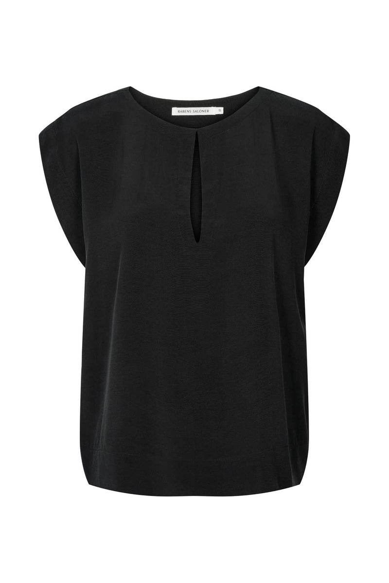 Rosalyn - Sandwashed blouse I Black Black XS 3 - Rabens Saloner - DK