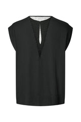 Rosalyn - Funnel web blouse I Black 2 - Rabens Saloner - DK