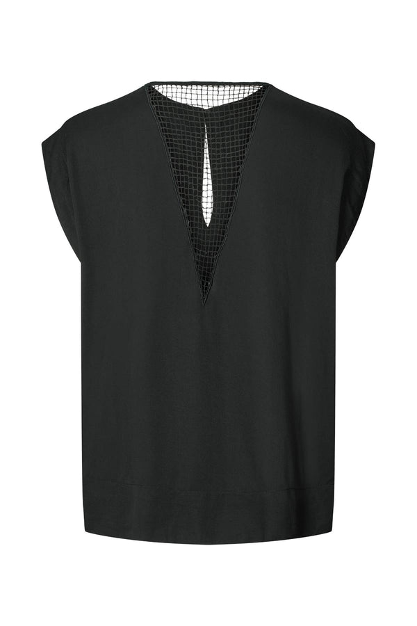 Rosalyn - Funnel web blouse I Black 2 - Rabens Saloner - DK