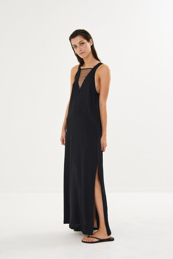 Lamia - Funnel web dress I Black 2 - Rabens Saloner - DK