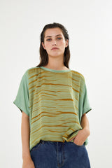 Maggi - Tidal blouse I Green combo 2 - Rabens Saloner - DK