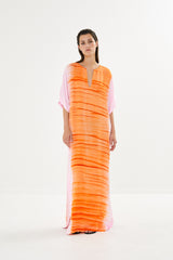 Maha - Tidal colomn dress I Orange combo    1 - Rabens Saloner - DK