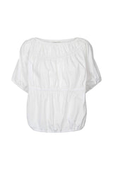 Lotte - Poplin elasticated top I White White XS 1 - Rabens Saloner - DK