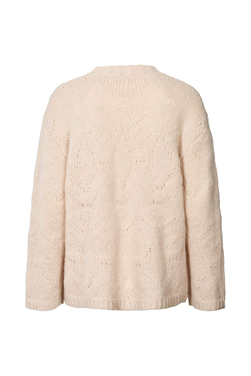 Elsie - Dual knit oversize sweater I Beige 4 - Rabens Saloner - DK