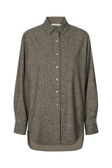 Elin - Mini check shirt I Coffee check    3 - Rabens Saloner - DK