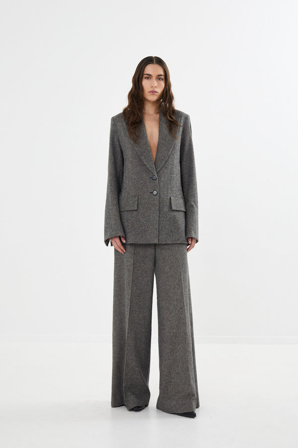 Helin - Mini check jacket I Coffee check 2 - Rabens Saloner - DK