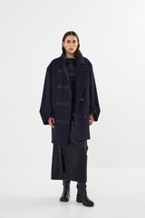 Litzy - Boiled wool coat I Navy 2 - Rabens Saloner - DK