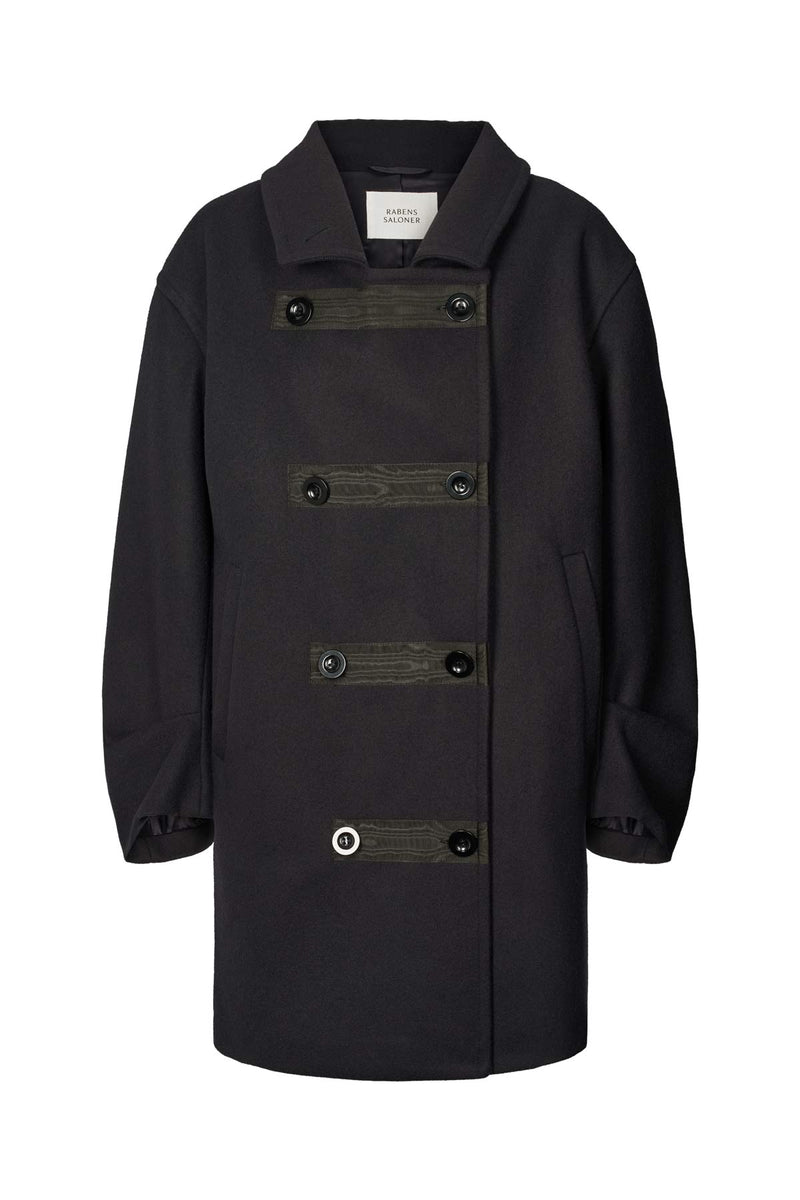 Litzy - Boiled wool coat I Navy Navy XS  3 - Rabens Saloner - DK