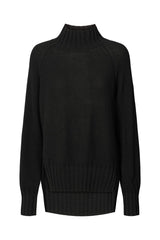 Saoirse - Jagged split sweater I Black Black XS  3 - Rabens Saloner - DK