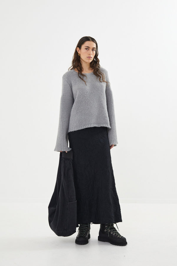 Ellery - Crinkled bias skirt I Black    1 - Rabens Saloner - DK