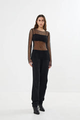 Sevim - Loop back pants I Caviar Black    3 - Rabens Saloner - DK