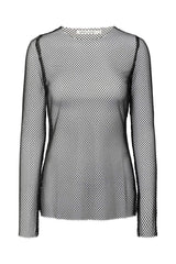 Jacka - Netting long sleeve top I Black Black XS 4 - Rabens Saloner - DK