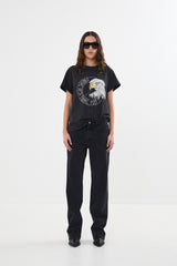 Lorelei - Denim black loose fit pants I Washed black denim    1 - Rabens Saloner - DK