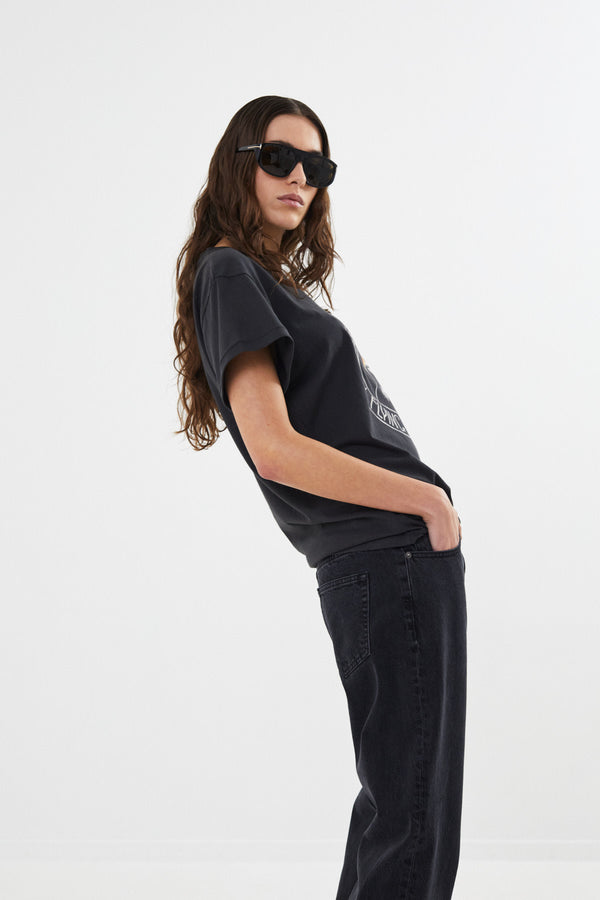 Lorelei - Denim black loose fit pants I Washed black denim    2 - Rabens Saloner - DK