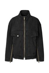 Loretta - Denim black jacket I Washed black denim Washed black denim XS  4 - Rabens Saloner - DK