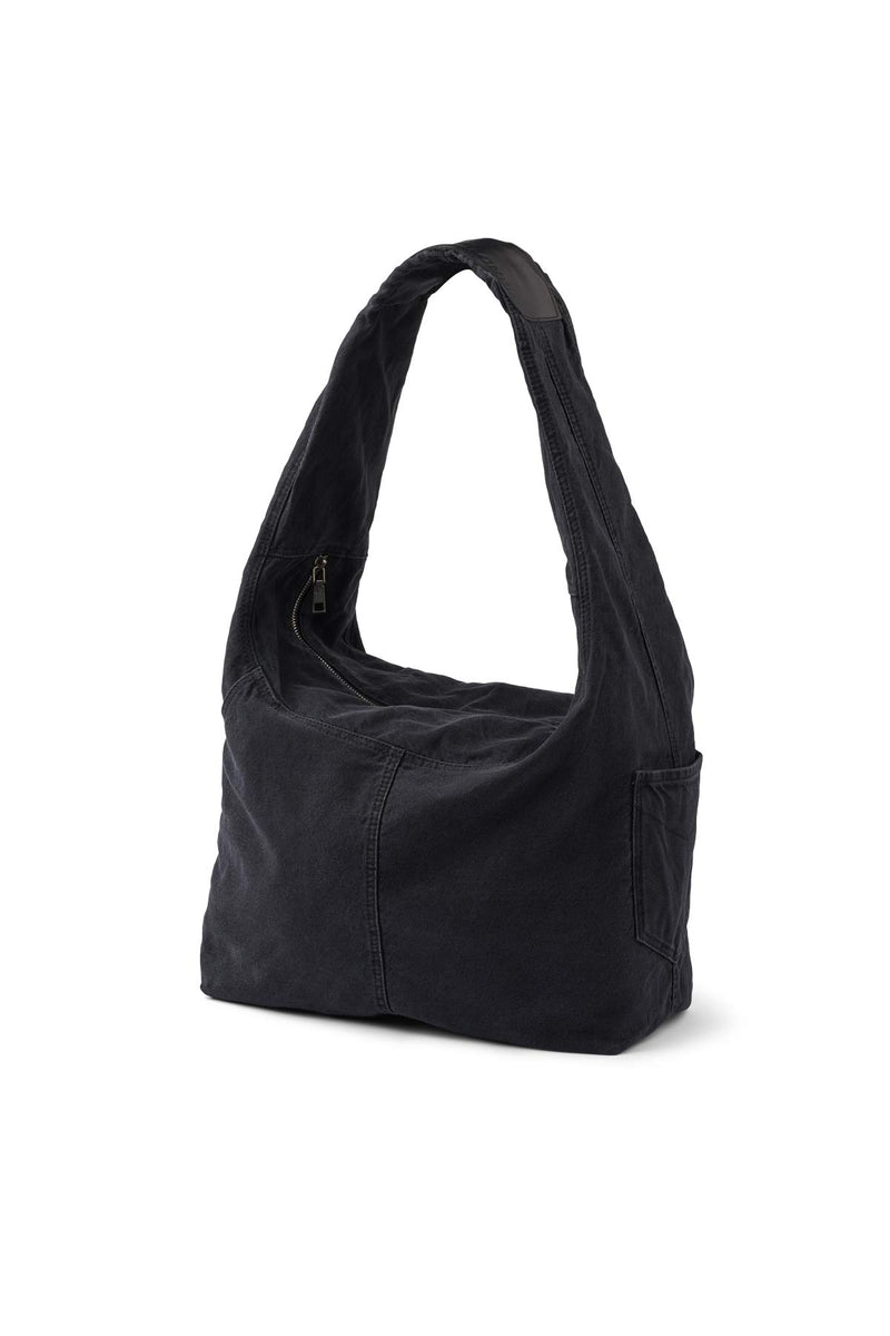 Kicka - Denim black shoulder bag I Washed black denim Washed black denim O/S 1 - Rabens Saloner - DK