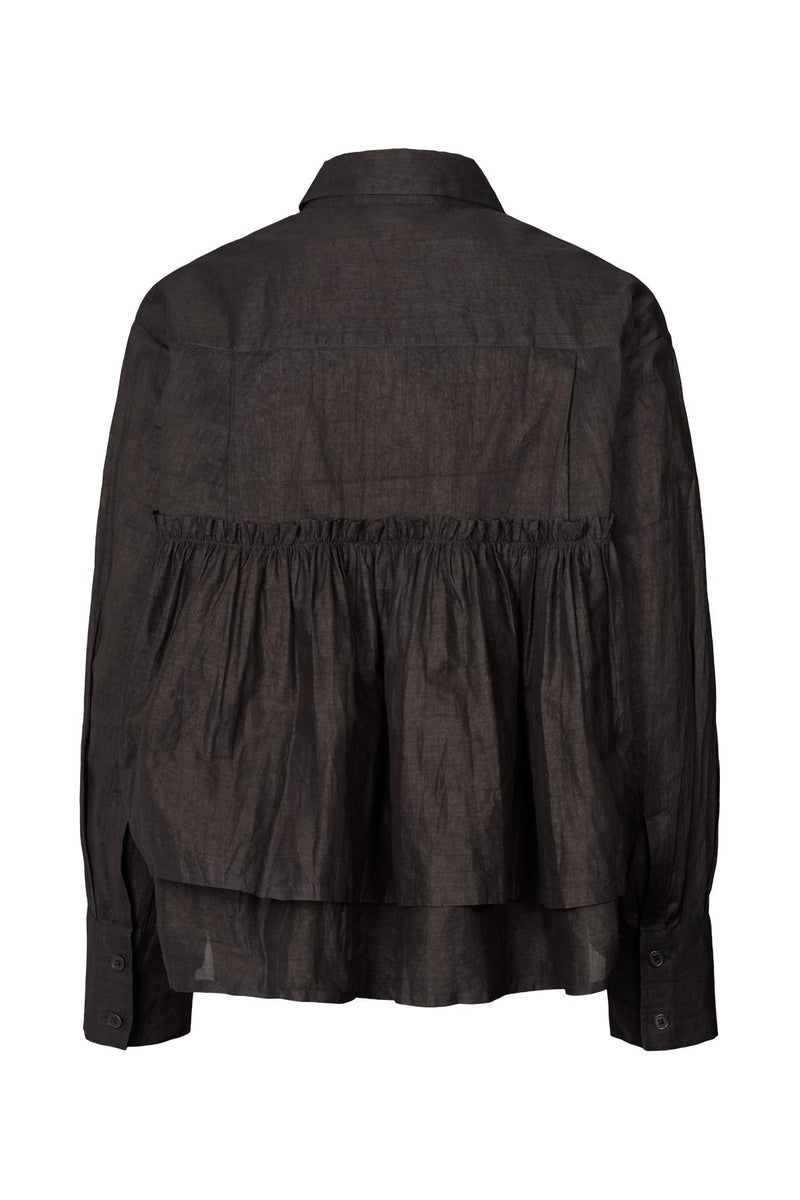 Shaker - Multi layer frill shirt I Black    4 - Rabens Saloner - DK