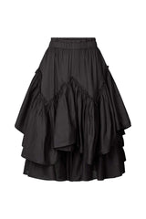 Sharmaine - Multi layer skirt I Black    9 - Rabens Saloner - DK