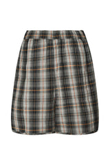 Severine - Check shirting padded shorts I Grey check 2 - Rabens Saloner - DK