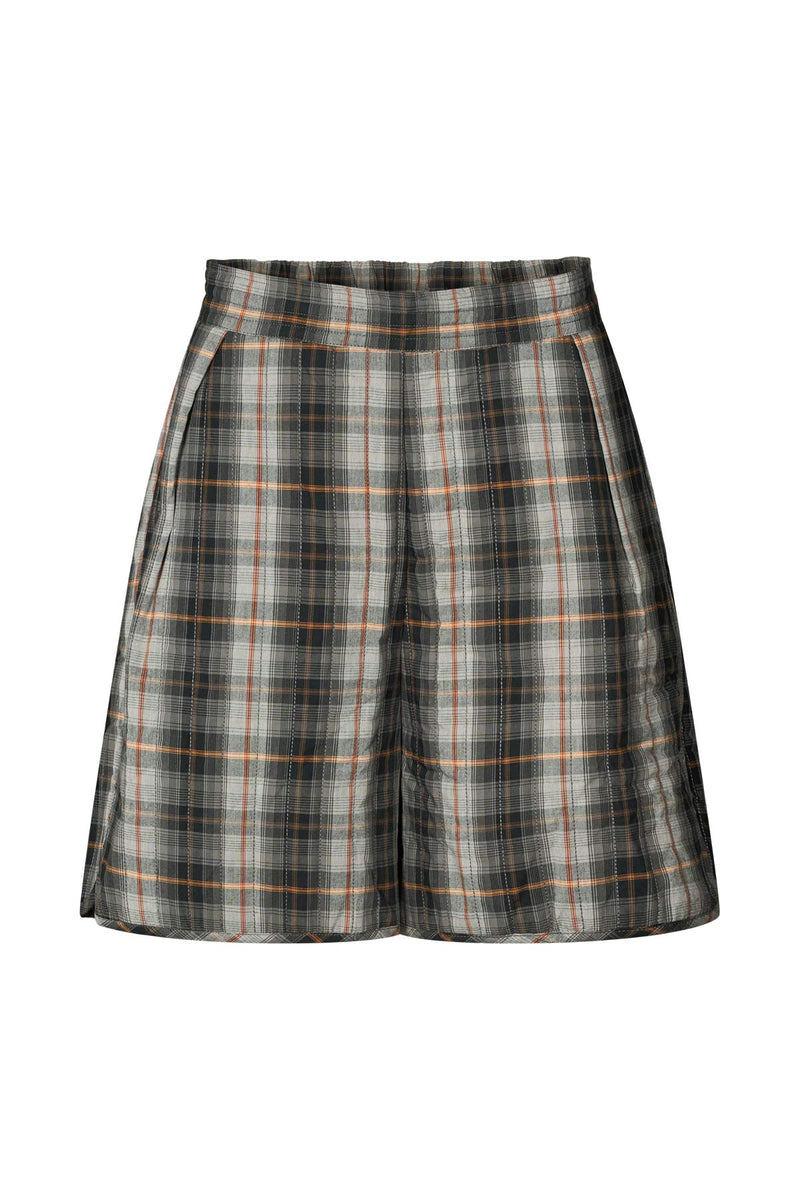 Severine - Check shirting padded shorts I Grey check Grey check XS 6 - Rabens Saloner - DK