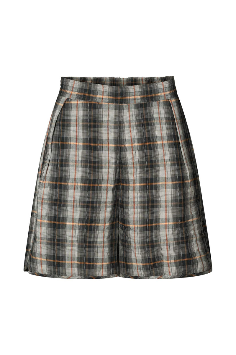 Severine - Check shirting padded shorts I Grey check Grey check XS 1 - Rabens Saloner - DK