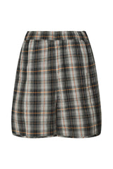 Severine - Check shirting padded shorts I Grey check 7 - Rabens Saloner - DK