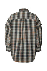 Sevara - Check shirting padded jacket I Grey check 7 - Rabens Saloner - DK