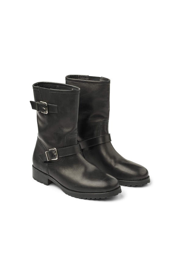 Mela - Biker boot I Black Black 36  1 - Rabens Saloner - DK