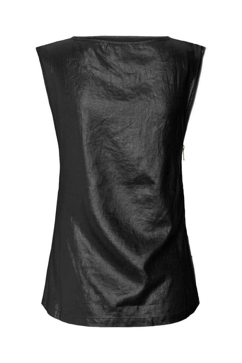 Alliyas - Glazed top I Black Black XS 1 - Rabens Saloner - DK