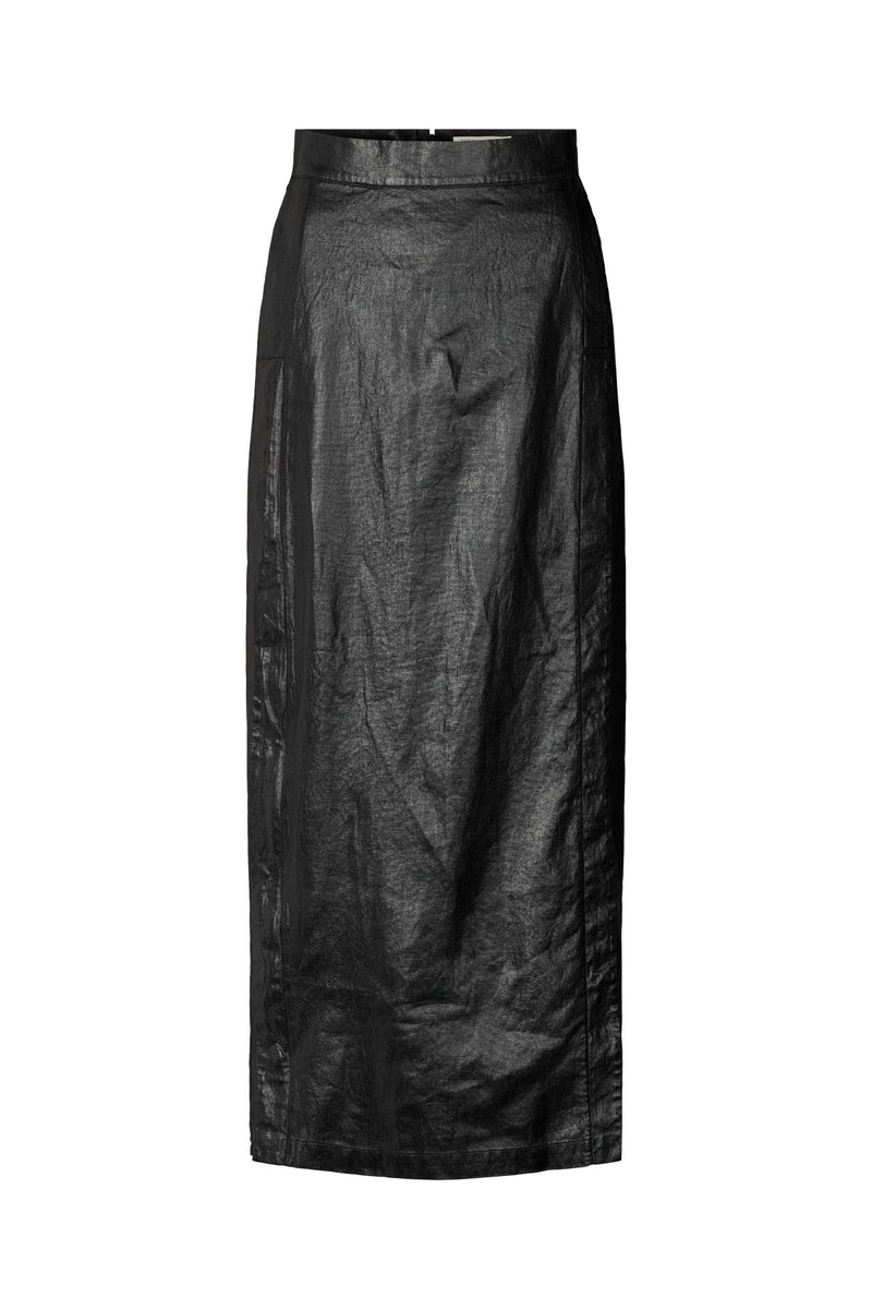 Naline - Glazed skirt I Black Black XS 4 - Rabens Saloner - DK