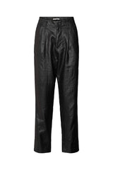 Raina - Glazed pleat pants I Black Black XS  3 - Rabens Saloner - DK